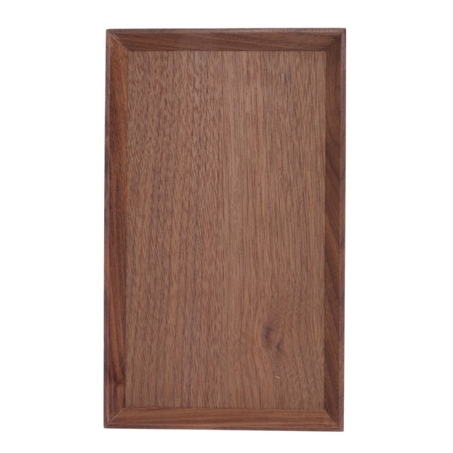 Food Serving Tray, Small Rectangle Black Walnut Tray Simple Fashion Serving Tray Serve Tea Fruit Cheese Wine Meals For Home Kitchen Restaurants