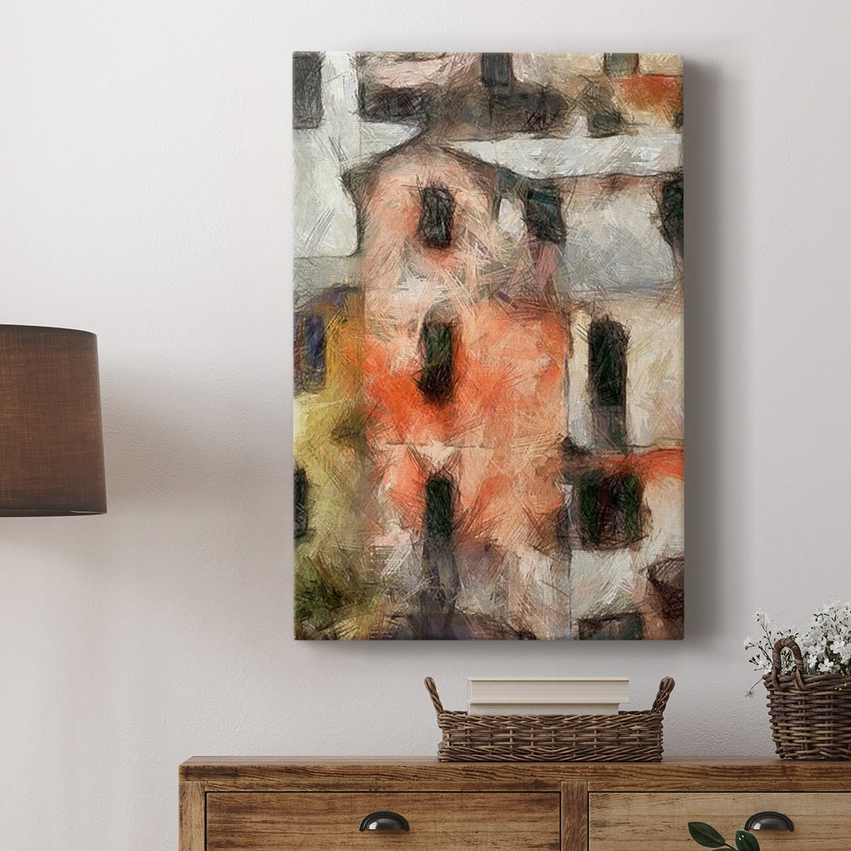 Stacked Houses IV Premium Gallery Wrapped Canvas - Ready to Hang