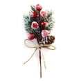 thumbnail image 3 of Red Fruit Branches Holidays Tree Ornament Making 15cm White 10pcs Xams Ornaments Christmas Decoration Pine Needles, 3 of 14
