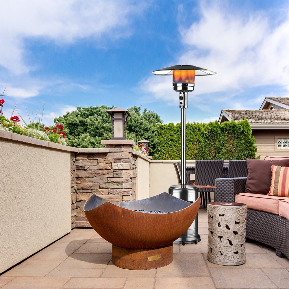 Ainfox Patio Heater with Wheels,Auto Ignition Propane Gas Portable