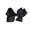 Black, variant on 4 Inch Grosgrain Hair Bow for Girls