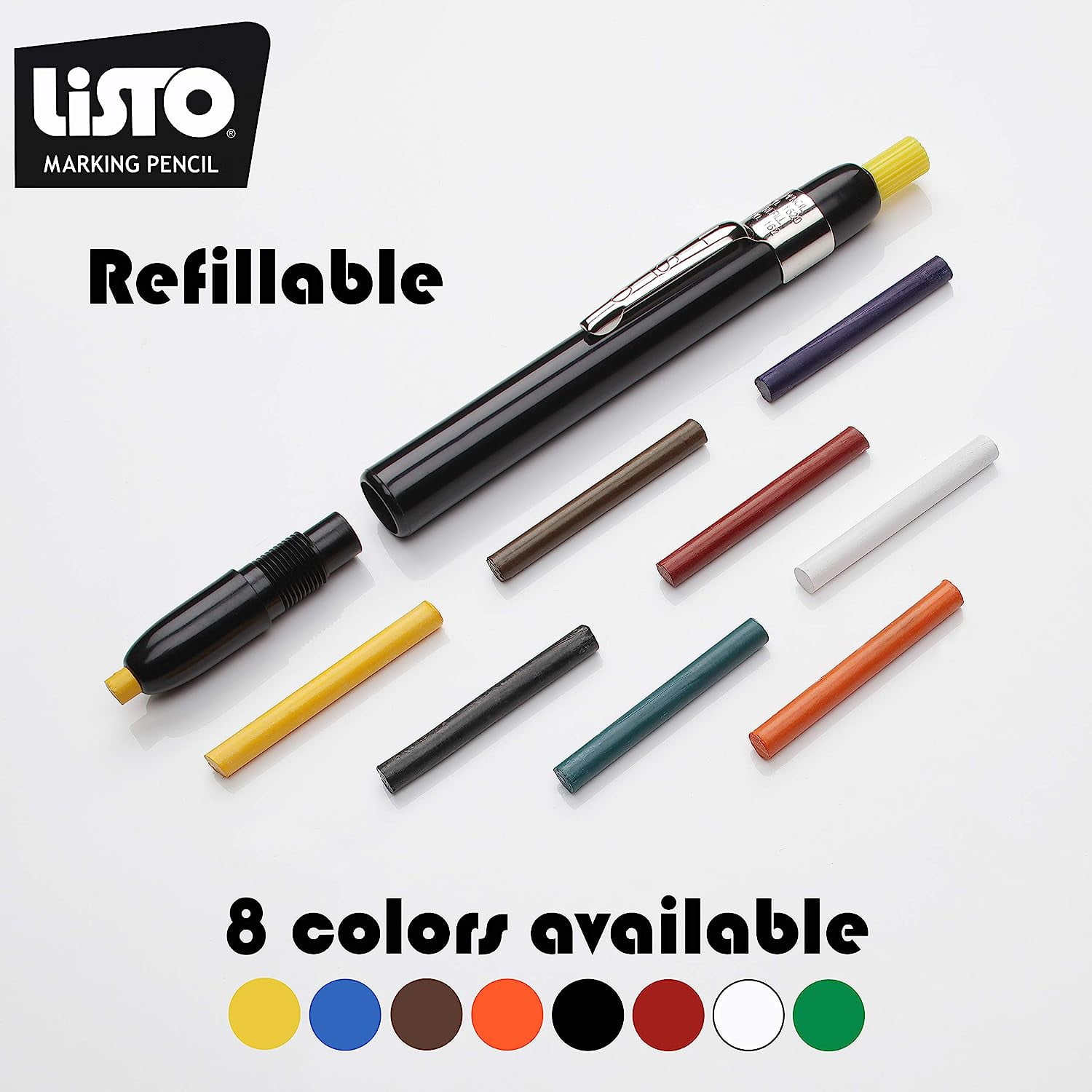 Listo 1620 BLACK COLOR - China Markers/Grease Pencils/China Marking/Pencils/Wax Pencils (24)