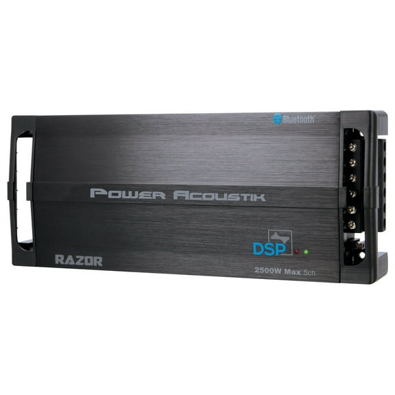 Power Acoustik RZ5-2500DSP Razor Series 2,500-Watt Max 5-Channel Class D Amp With DSP And Bluetooth