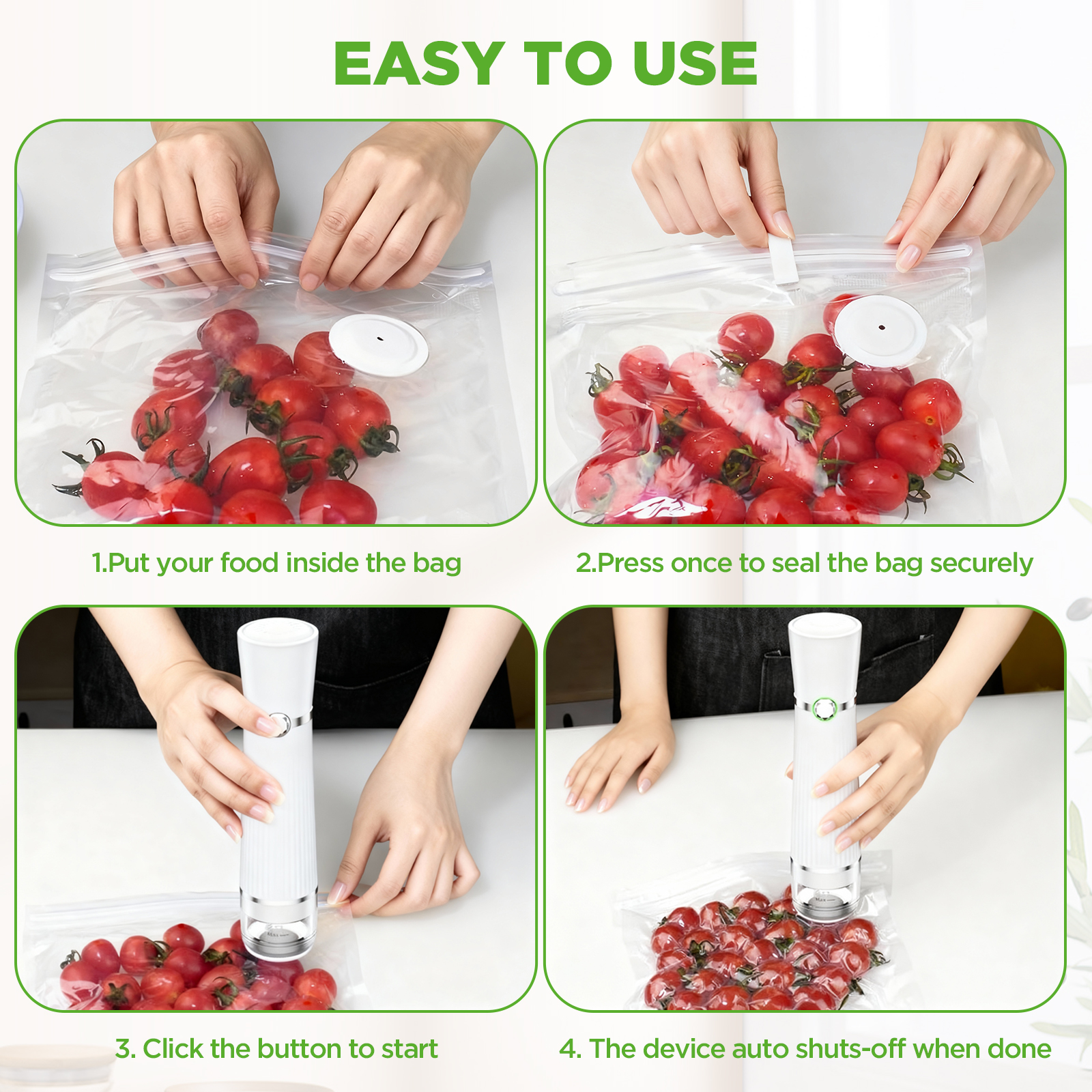 Handheld Vacuum Sealer with 30 Reusable Bags photo 6