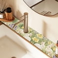 thumbnail image 2 of Yayeee Faucet Mat for Kitchen Sink 14.7" Diatomite Long Splash Guard Pad, Yellow Floral Rabbit, 2 Pack, 2 of 7