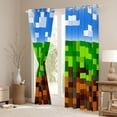thumbnail image 3 of Castle Fairy Pixelated Miners Black Out Curtains,Gamer Curtains Pack of 2 (42x63 Each), 3 of 6