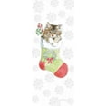 thumbnail image 2 of Grove, Beth 10x18 White Modern Wood Framed Museum Art Print Titled - Christmas Kitties IV Snowflakes, 2 of 4