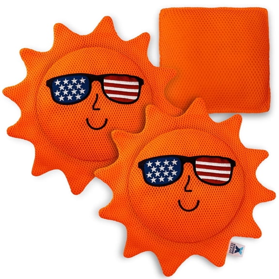 XtremepowerUS Hot Tub Scum Absorber Sun, Large Reusable Oil & Scum Sponge for Spas & Hot Tubs, Orange, 3-Pack