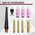 thumbnail image 4 of ARCCAPTAIN WP-17V Lift TIG Torch - 150A Welding Gun with 13FT Red Air Hose for ARCCAPTAIN ARC200, MIG200, MIG250, ARC205 Pro and MIG205 Pro, 4 of 9