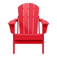 thumbnail image 4 of Westintrends Outdoor Folding HDPE Adirondack Chair, Patio Seat, Weather Resistant, Red, 4 of 16