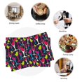 thumbnail image 7 of Placemats Set Of 4 / 6, Colourful Wine Glass Print Placemats For Dining Table Indoor/Outdoors Heat Resistant Washable Placemats 18" X 12", 7 of 7
