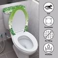 thumbnail image 4 of HELLHERO Clover Keep Dust Stain Polyester Toilet Cover Set Fits All Toilet Shapes Comfortable and Practical Toilet Lid Dust Cover Set Stretch for Bathroom Supplies, 4 of 6