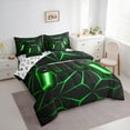 thumbnail image 3 of Castle Fairy Boys Girls Abstract Plaid Gamepads Twin Bedding Sets 7-Piece,Video Game Bedding Comforter Set Microfiber,Futuristic Cubes Breathable Sheet Sets,Ultra Soft Home Decor,Reversible, 3 of 8