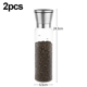 thumbnail image 2 of Molinillo de sal y pimienta de acero inoxidable de primera calidad, juego de 2 frascos de vidrio de borosilicato, pimienta transparente ajustable Namotu CPB-US-YYM452-1, 2 of 5