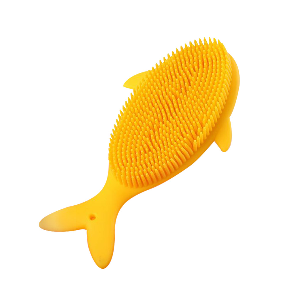 Baby Bath Brush Infant Shower Head Wash Massage Soft Silicone Brush