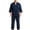 Dark Blue, variant on YUANxueke Mens Cotton Kimono Pajama Sets 3/4 Sleeve Tie Front Shirt & Pants 2-Piece Sleepwear Outfits