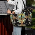 thumbnail image 6 of Tribal Head Geometric Ethnic Large Capacity Beach Travel Tote Bag Shoulder Handbag for Gym Camping Shopping, 6 of 6