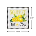 thumbnail image 4 of Northlight White and Black Gingham "Squeeze the Day" Decorative Lemon Wall Art 13.75", 4 of 7