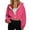 Hot Pink, variant on aidice Sweatshirt Jacket for Women Cropped Zip up Hooded Athletic Lightfleece Lined Fall Casual Outwear Coat with Pockets