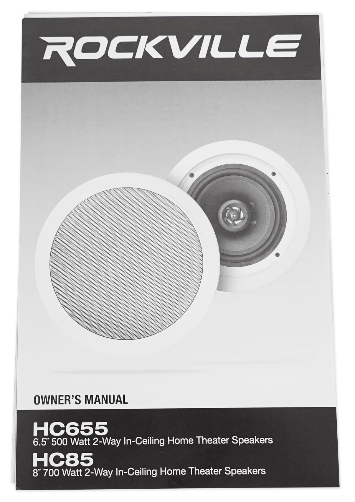 Rockville HC655 6.5/" 500 Watt In-Ceiling Home Theater Speakers 8 Ohm 4