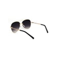 thumbnail image 4 of Metal Wire Rope Trim Exposed Lens Tear Drop Pilots Sunglasses Gold Smoke Mirror, 4 of 4