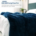 thumbnail image 6 of Buzio 15lbs Sherpa Blanket - Luxuriously Plush Soft Weighted Blankets, Perfect for Bed Sleep, Sofa Chill Time and Lazy Weekends, 60''x80", Navy Blue, 6 of 8