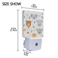 thumbnail image 4 of Cute Animal Faces Leaves LED Night Light with Smart Sensor Plug Into Wall Dusk to Dawn 2 packs, 4 of 7