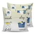 thumbnail image 7 of Outdoor Throw Pillow Cover Simple Drawn Dry Wash Fold Repeat Waterproof Cushion Covers 2 Pack Laundry Room Ombre Pillow Cases Home Decoration for Patio Garden Couch Sofa, 7 of 7