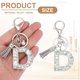 thumbnail image 2 of Llave de letra inicial Uxcell con borlas y perlas, llavero de letra alfabética D con strass y anillo para llaves para bolso, carteras, llaves de coche, taza, plata, 2 of 7