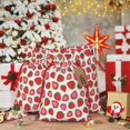 thumbnail image 6 of Gaeub Hand Drawn Strawberry Print Christmas Burlap Bags with Drawstring, Burlap Gift Bags,Christmas Linen Treat Sacks,Gift Wrapping Bags,Xmas Holiday Party Favors Bags-Small, 6 of 9