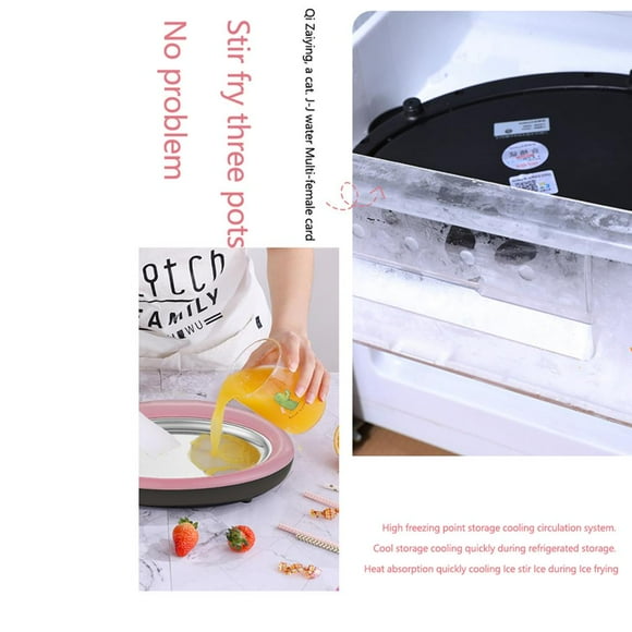 mmirethe Fried Yogurt Machine Household Small Ice Maker Children Fried Ice Cream Roll Machine Yogurt Maker for Kid Child