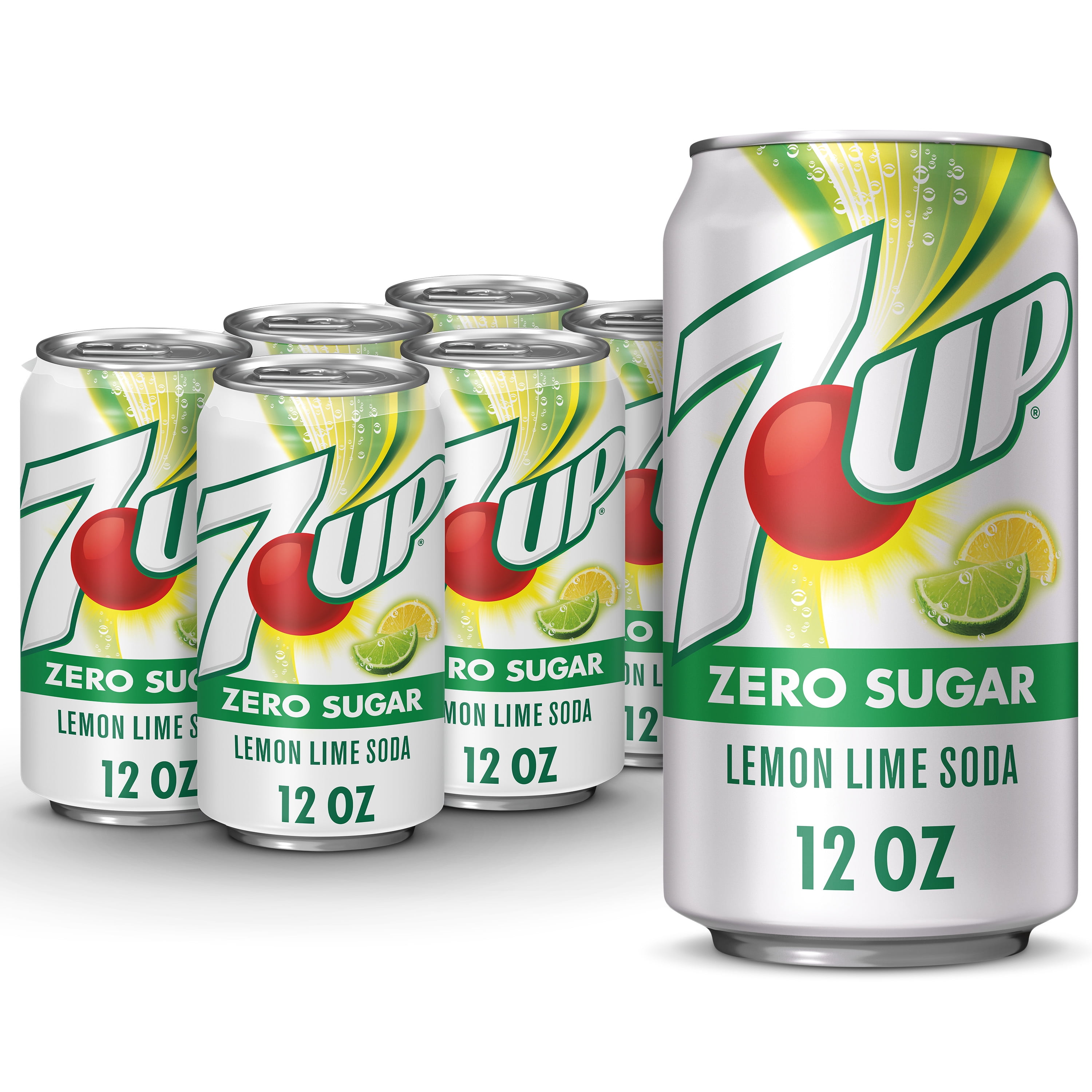 7UP Zero Sugar Lemon Lime Soda, 12 fl oz cans, 6 pack ...