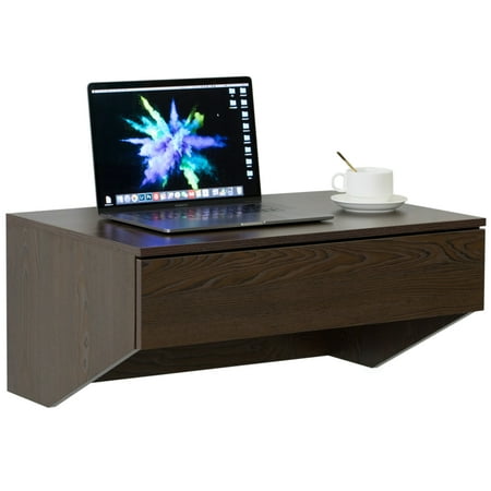 UPC: 0651355229976 | Wall Mounted Office Computer Desk with Drawer