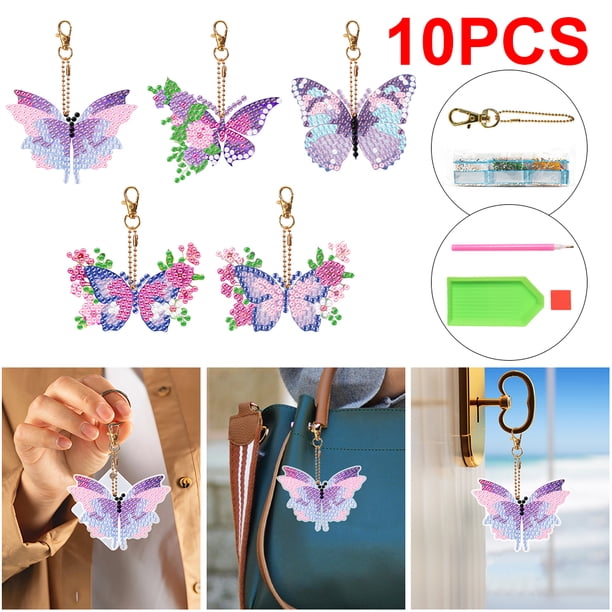 50 Llaveros Mariposa Con Diamante para Principiantes Del (mariposa)
