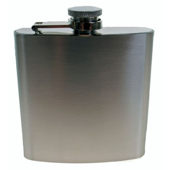 Stainless Steel 6oz Hip Flask with Never-Lose Leak Proof Cap Great for Hiking Camping and all Recreation Activities
