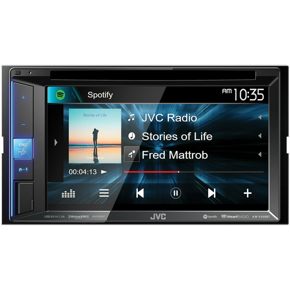 JVC KWV250BT 6.2" Double Din DVD CD Car Stereo with Bluetooth Audio