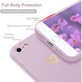 thumbnail image 3 of for iPhone SE Case 2022/2020, iPhone 8 iPhone 7 Case for Women Girls Silky Soft Protective Shockproof Silicone Phone Case with Cute Heart Design, Purple, 3 of 14