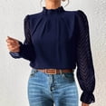 thumbnail image 5 of hoksml Women's Fashion Solid Colour Long Sleeves Tops Casual Tee Blouses Sweatshirt for Women, 5 of 6