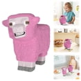 thumbnail image 2 of 2025 Food Storage Minecraft Movie Pink Sheep Popcorn Bucket Container, 2 of 9
