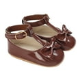 thumbnail image 4 of Otqutp Casual Flower Girls Dance Shoes Toddler Kids Girls Soild Bowknot Princress Shoes Soft Sole The Floor Barefoot Non Slip First Walkers Prewalker Shoes, 4 of 8