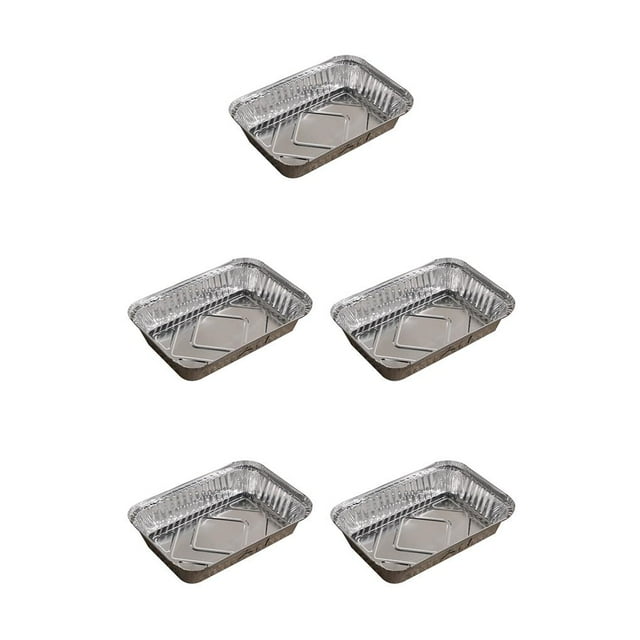 Injueey Paquete de 10 sartenes de papel de aluminio, recipientes para llevar, recipiente de comida de gran capacidad, para hornear, Type2 NO2