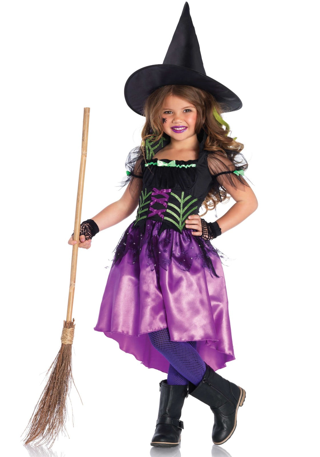 Leg Avenue's Girl's Spiderweb Witch Costume - Walmart.com - Walmart.com