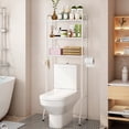 thumbnail image 2 of Simple Trending-3 Tier Shelf Bathroom Space Saver, Over The Toilet Rack,Bathroom Stand Storage Organizer, White, 2 of 5