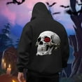 thumbnail image 2 of Hoodies For Men Halloween Skull Graphic Loose Hooded Mens Casual Clothing,Black,M, 2 of 4