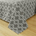 thumbnail image 2 of 1800 Thread Count Ultra-Soft Microfiber Trellis Deep Pocket Bedding Sheets & Pillowcases, 4-Piece Sheet Set by Impressions - Twin, 2 of 7