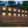 thumbnail image 2 of Luz de pared solar patio al aire libre paisaje estado de ánimo decorativo luz LED solar arriba y abajo luz de pared luminiscente TUNC Sencillez, 2 of 4