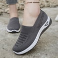 thumbnail image 4 of IEMIEMIEM Orthopedic Dress Shoes for Women Arch Support Slip on Non Slip Sneakers Wide Mesh Stretch Server Shoes Comfortable 2026 Foam Shoes Dark Gray 9 Wide, 4 of 5