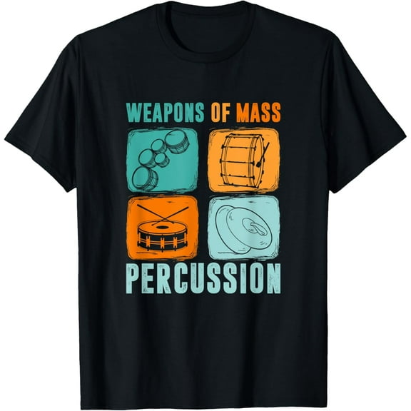 Weapons Of Mass Percussion, Marching Band Drumline T-Shirt