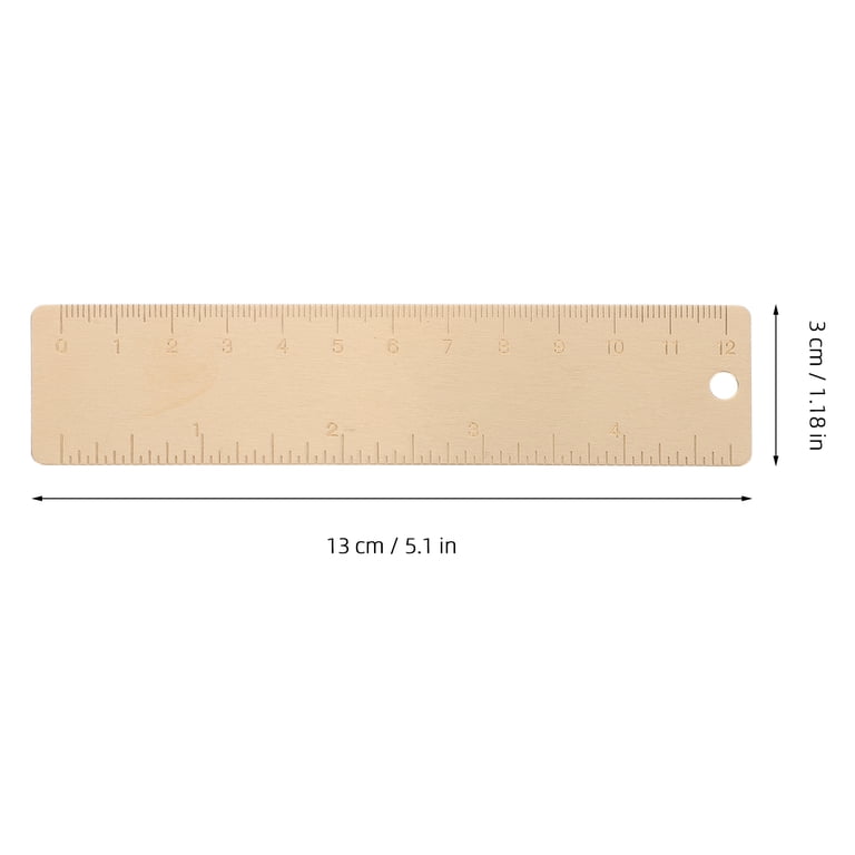 Vosarea Golden Brass Straight Edge Ruler with Deep Markings for Precise ...