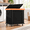 Black-3 Section-230L, variant on Laundry Basket With Wheels 230l Leather Patchwork Sorter 3 Section